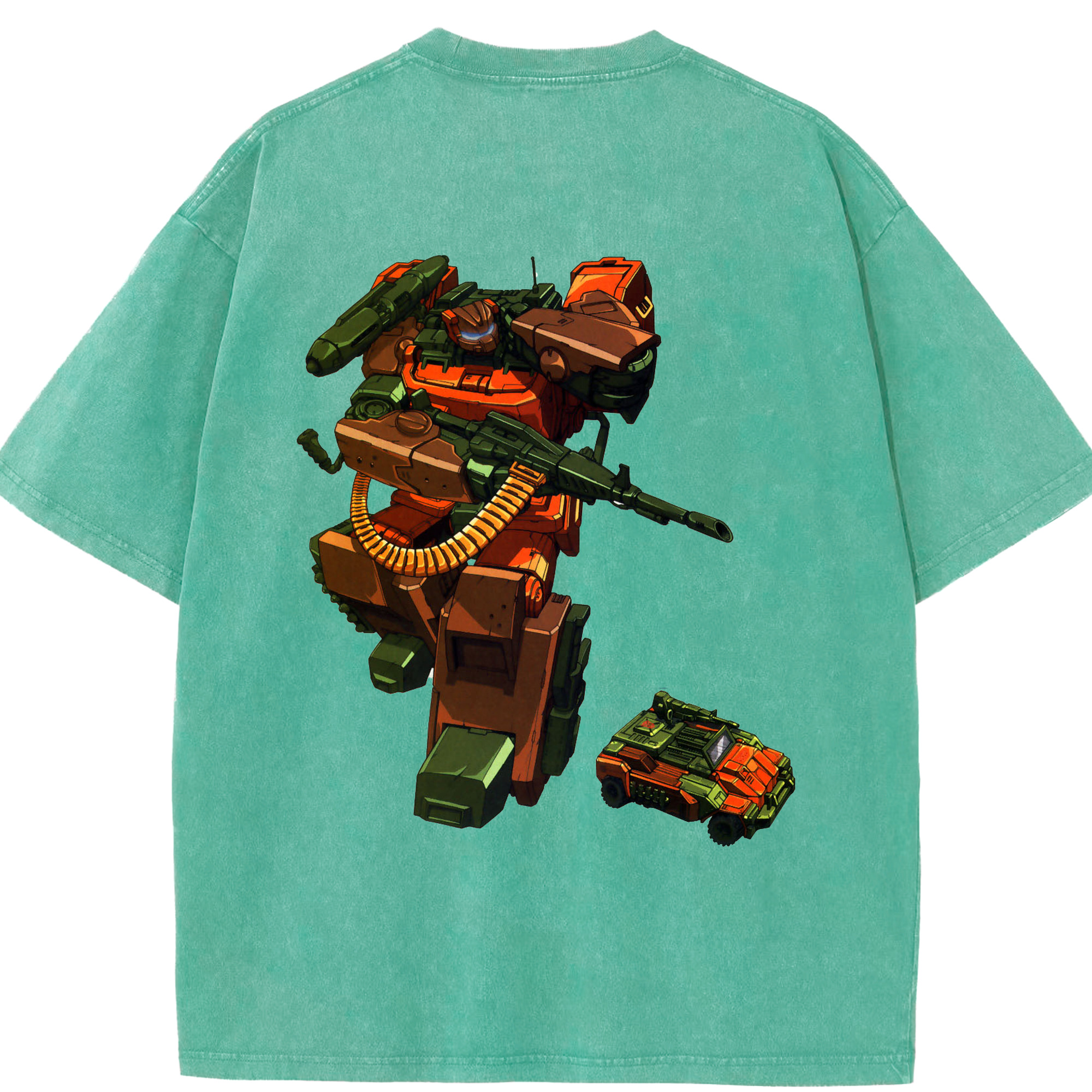 （画像用）  綿100% ヴィンテージ風 半袖Tシャツ（背面プリント）